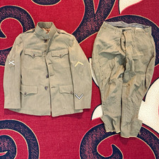 WWI US Army Wool Uniform Coat & Breeches Bloch Label Infantry Insignia picture