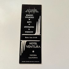 Hotel Ventura Modern Fireproof Cafe Ventura CA Vintage Matchbook Cover TMB73-2 picture