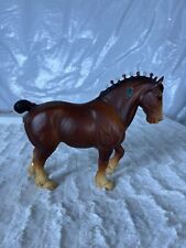 Breyer #80 Bay Clydesdale Stallion Blue Ribbon Sticker Red And White Bobs YELLOW picture