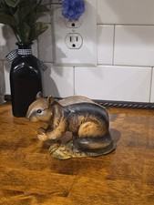 Vintage 1950s Ceramic Napcoware Squirrel Holding a Nut Planter Succulent Charity picture