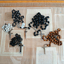 Five vintage rosaries rosary lot Variety religious Crosses picture