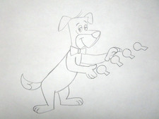 1958 HUCKLEBERRY HOUND OPENING  HANNA-BARBERA ORIGINAL PRODUCTION cel DRAWING picture