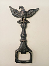 Vintage EMIG 1322 Cast Iron Bald Eagle Bottle Opener Mid-Century Beer Barware picture
