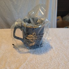 BRAND NEW Chessie Railroad Mug Blue W/ Gold Kitten Cat CSX Train C&O Railway  picture