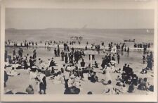 Vintage 1912 BOSTON Massachusetts Real Photo RPPC Postcard Bathing Beach Scene picture
