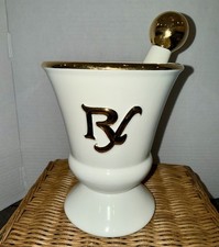 Antique Owen’s-Illinois Porcelain Mortar & Pestle Pharmacy Advertising Piece picture