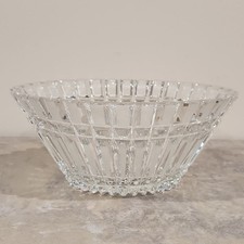 Vintage Russian Centerpiece Lead Cut Crystal Paneled Oval Bowl 11