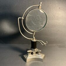 Vintage Adjustable Table Top Heavy Metal  Desk  Magnifying Glass  Made in India picture
