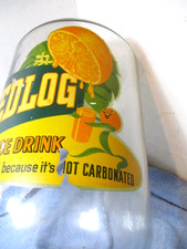 Vintage Rare Nedlog Orange Drink Glass Dispenser Jar picture