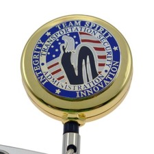 TSA Team Insignia Retractable Badge Reel ID Card Security Pass Holder Gold picture