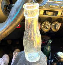 Vintage Clear Glass Milk Bottle - Clear Glass Dairy Milk Bottle picture