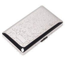 Beautiful Stylish Simple Metal Ladies and Men's Cigarette Case Holds 14 100mm... picture