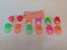 VINTAGE RARE GUMBALL/VENDING  PLASTIC MONSTER RINGS LOT OF 12 NEW OLD STOCK  picture