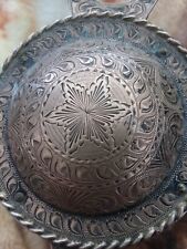 Beautiful unmarked vintage hubcap sterling bit with gorgeous etching picture