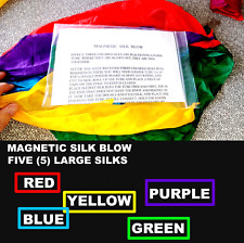 MAGNETIC SILK BLOW -- FIVE LARGE SILKS w/magnets and instructions picture