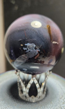 GORGEOUS Beautiful PURPLE Blue Flower Agate Sphere 2.5in P99 picture
