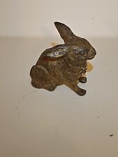 Ventage Germany Putz Metal Lead Bunny Rabbit Hare 1 1/2” Miniature Figurine  picture