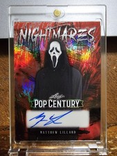 2026 Leaf Pop Century MATTHEW LILLARD (Ghostface) Nightmares Auto Red /2 picture