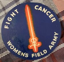 Antique Womens Field Army Fight Cancer Decal. Ephemera.    picture