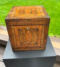 ANTIQUE 18th CENTURY ENGLISH GEORGIAN BOX***AAFA***EARLY AMERICAN **PRIMITIVE** picture