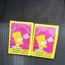 Vintage 1990 Topps The Simpsons Trading Cards Sealed Wax Pack Bart Simpson 2PK picture