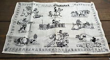 Vintage 1971 Norman Thelwell Gymkhana Linen Tea Towel Made in Ireland by Ulster picture
