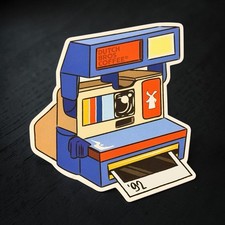 Dutch Bros X Polaroid Camera Sticker decal Drop August 2026 Good Vibes Coffee picture