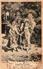 1908 E. Oberhauser Belle Époque Women Pleasure Party French Postcard picture