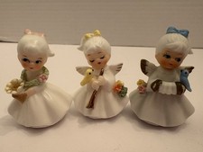 Vtg Bone China Mini Lot Napcoware Musical Flower Girl Of The Month Figurines picture