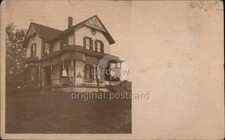 Jamestown, NY New York Farmhouse with Husband Wife 1914 Original Vintage RPPC picture