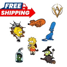 6Pcs Classic Cartoon Enamel Pins Set Collectible Lapel Pin Gift picture