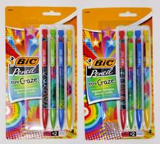 New Old Stock 2014 BIC Xtra Craze Intense Design 4 Pack Mechanical Pencils Lot 2 picture
