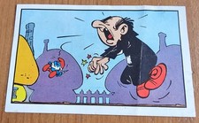 1964 Kwatta Belgian Chocolate The Smurfs #61 Gargamel Papa Smurf Rookie Card RC picture