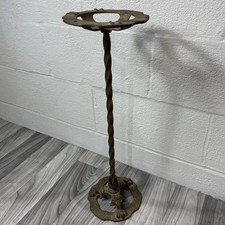 Antique 1920s Cast Iron Ashtray Stand 25” Griffith Feet Art Deco Nouveau MCM picture