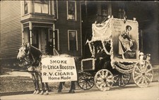 Utica NY Cigar Parade Float A++ BEST OF THE BEST RPPC c1910 Postcard bhn picture