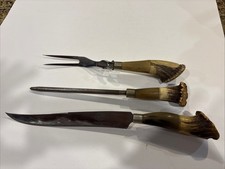Vintage Meriden Stag Horn Handled Carving Set picture