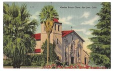 San Jose California c1940's Mission Santa Clara de Asis, Catholic Church picture
