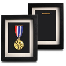 Coloch 2 Pack Medal Display Case, 6X 8 Wood Single Frame Black picture