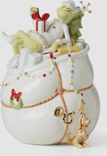 NIB Luxurious Lenox 2022 Merry Grinchmas Cookie Jar 9 3/4