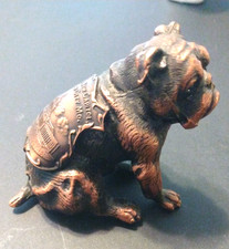 Vintage Miniature Bronze Bulldog Missouri's New Capitol Jefferson City Souvenir picture