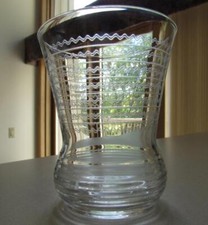 9 Vintage Etched Glass Tumblers picture