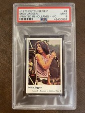 1973 DUTCH SERIES P #8 MICK JAGGER ROLLING STONES PSA 9 MINT Pop 1 ,No PSA 10s picture