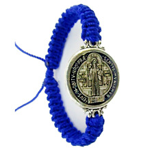 San Benito Pulsera Azul De Hilo Unisex / St Benedict Protection Bracelet Blue picture