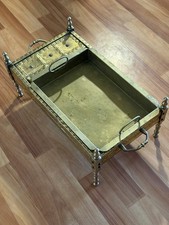 Vintage Middle Eastern Turkish Traditional Brass Mangal Charcoal Fire Pit Heater picture