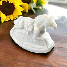 Vintage Westmoreland For Guernsey Glass “Rocky”Horse Figurine Pearlescent Slag picture