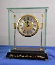 HOWARD MILLER KENSINGTON TABLE/DESK CLOCK WITH REMOVAL GLASS DUST COVER picture
