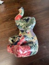 vintage Elephant Figurine statue Ceramic  from monarch gifts california trunk up picture