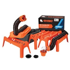 Camco Rhino 12-Piece RV Sewer Kit 20ft Hose Storage Box FREESHIP picture