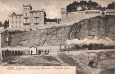 Savona Celle Ligure Palazzina Ravera Train Passage F. small not shipped picture