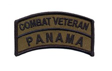 Combat Veteran - Panama Tab - Operation Just Cause 1989 - Embroidered Merrowed picture
